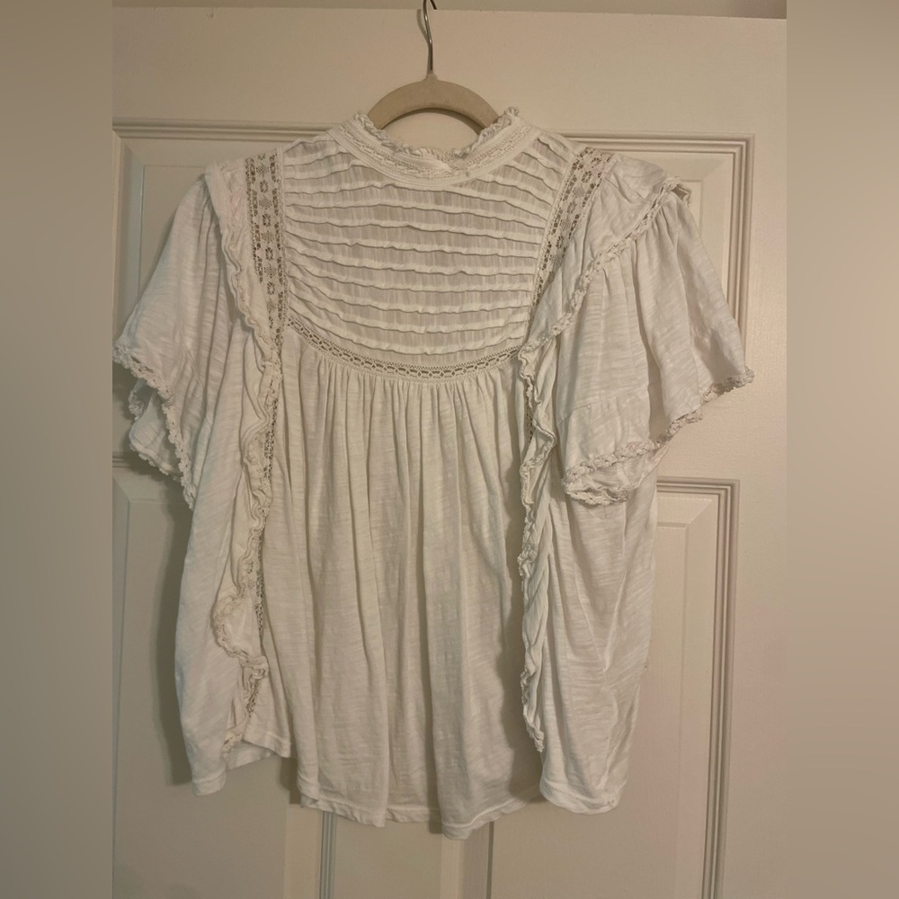 White free people blouse